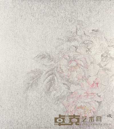 姚媛 花卉 镜心 26×23.5cm